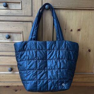 Lululemon Quilted Grid Tote Trolley Black LARGE